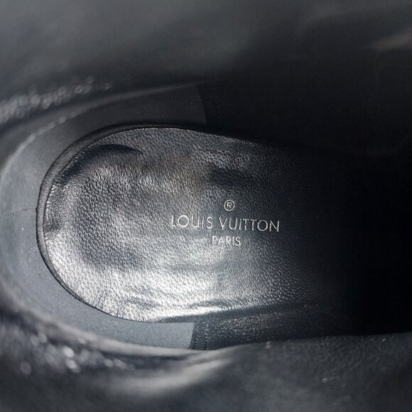 Louis Vuitton Black LV Monogram Leather Heel Boot - Picture 5 of 13